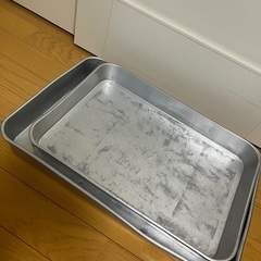 アルミ大型バット業務用　2セット　厨房用品　の画像