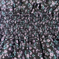 【美品】ミッシュマッシュMISCH MASCH ロングワンピース ワンピース 小花 紫 黒 花柄の画像
