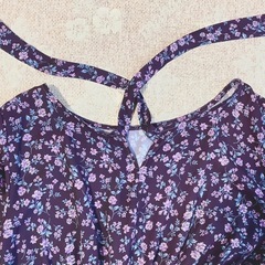 【美品】ミッシュマッシュMISCH MASCH ロングワンピース ワンピース 小花 紫 黒 花柄の画像