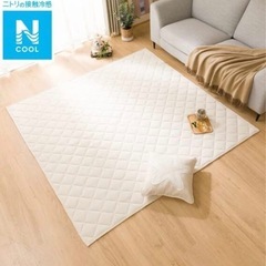 【美品】洗える接触冷感ラグ（185×185）の画像