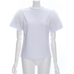 【未使用】clear 袖フリルデザイン半袖カットソーの画像