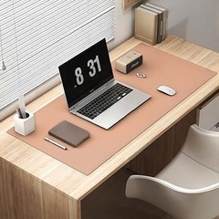 【新品未開封】オフィスデスクマット PUレザー コーラルレッド 80×40cmの画像