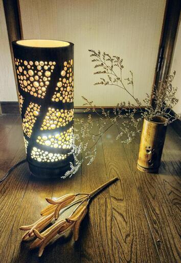 竹灯り　水泡【みなわ】　bamboo light