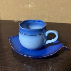 【受付中】コバルト釉　コーヒー碗皿揃　5客セットの画像
