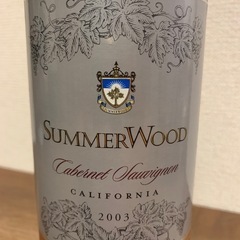 【未開栓】赤ワイン ワイン カリフォルニア SUMMER WOOD サマーウッド カベルネ ソーヴィ二ョン 2003 お酒の画像
