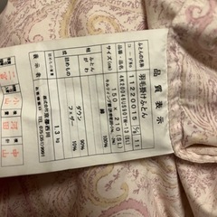 西川　羽毛掛け布団の画像