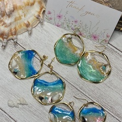 海アートピアス。1 個。ステンレス。の画像