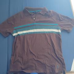 古着　半袖　ポロシャツ　ウエス　茶色