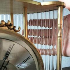 動作確認済み　ユンハンス　置時計　ガラス柱　ビンテージ　ミッドセンチュリー　インテリアの画像