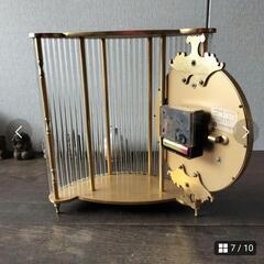 動作確認済み　ユンハンス　置時計　ガラス柱　ビンテージ　ミッドセンチュリー　インテリアの画像