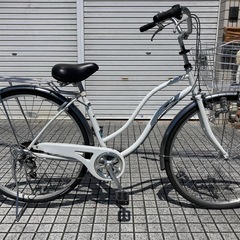 【27インチ自転車】美品❗️外装6段　LEDダイナモライト仕様　BAA認定車❗️前後タイヤ新品❗️若林自転車　浜大津店SALE中❗️