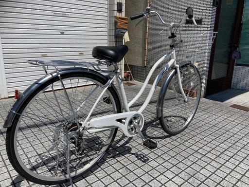 【27インチ自転車】美品❗️外装6段　LEDダイナモライト仕様　BAA認定車❗️前後タイヤ新品❗️若林自転車　浜大津店SALE中❗️