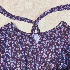 【美品】ミッシュマッシュMISCH MASCH ロングワンピース ワンピース 小花 紫 黒 花柄の画像