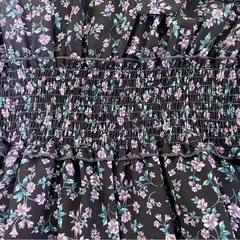 【美品】ミッシュマッシュMISCH MASCH ロングワンピース ワンピース 小花 紫 黒 花柄の画像