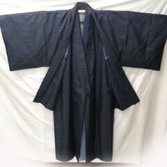 男性用 つむぎ【正絹紬 アンサンブル 羽織 襦袢 3点 】☆札幌...