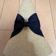 折りたたみ 麦わら帽子/リボンハット  の画像
