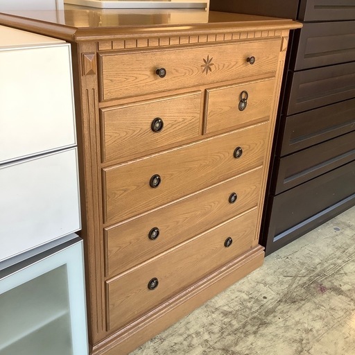 市川木製工業5段チェスト