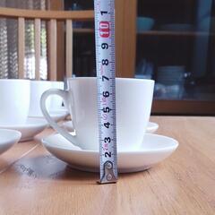 【お取引中】小さな白いカップ&ソーサー　23客　食器　コーヒーカップ　ティーカップ　ソーサーの画像