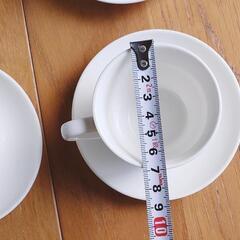 【お取引中】小さな白いカップ&ソーサー　23客　食器　コーヒーカップ　ティーカップ　ソーサーの画像