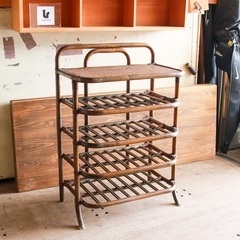 【武蔵小山店】  ラタン 籐 籐家具 靴棚 靴収納 玄関 収納 ...
