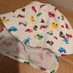 【新品タグ付】ベビー　帽子　46cm　UVカット　耳つき　綿100%　車柄の画像