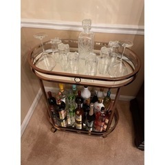 ワインカート　キッチンカート　ミッドセンチュリー　ワインカート　アメリカ家具の画像