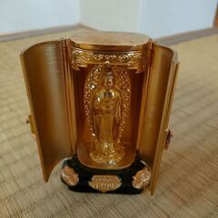 仏像 阿弥陀如来立像 厨子入り
