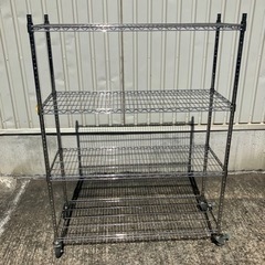 3台セット　スチールラック　キャスター付き　倉庫 棚  大量在庫有り579の画像