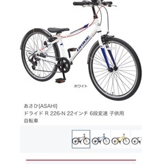 あさひサイクル　子供用自転車22インチの画像