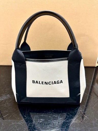 バレンシアガ　ネイビーカバス  XS 美品