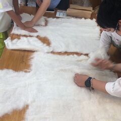 親子で綿入れ教室の画像