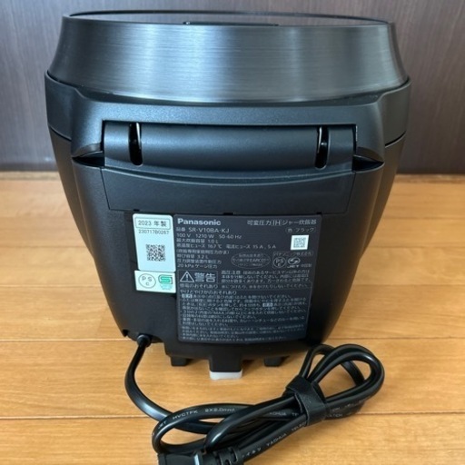 展示品　Panasonic パナソニック 炊飯器 5.5合 ビストロ SR-V10BA-K ブラック