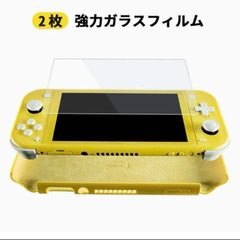 【新品】Switch Lite スイッチライト 保護ケース ピンク ガラスフィルムの画像