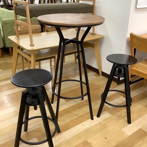 【トレファク ラパーク岸和田店】ハイテーブル3点セット　入荷しました。