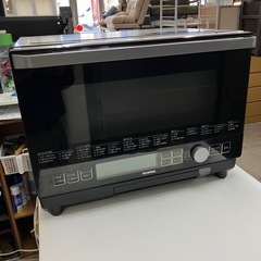 取引場所 南観音 K2407-751 アイリスオーヤマ 加熱水蒸気オープンレンジ 2023年製 PSOM-23V-B 汚れキズあり 説明書、レンジ角皿付き