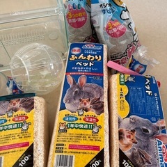 お取引中 ハムスター　飼育セット　ケージ、砂などの画像