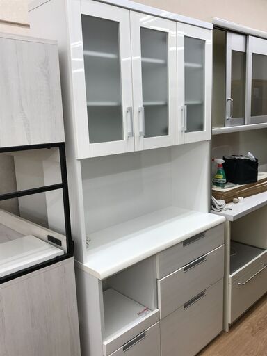 ★ジモティ割あり★ ニトリ 食器棚     H200×W100×D43    クリーニング済み KJ5766