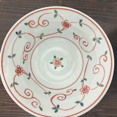 【早期処分値下げ】花唐草　輪花渕漬物鉢　器　食器　小皿２点セットの画像