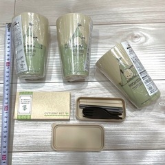 【新品・未使用】POCHACOタンブラー& バンブーファイバー携帯カトラリーセットの画像