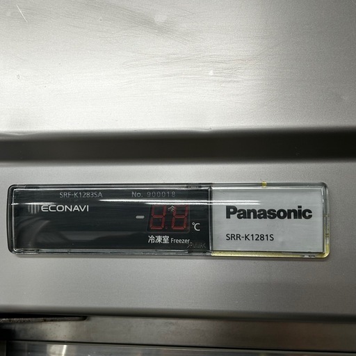 縦型4面冷凍庫 SRF-K1283SA 2019年製 パナソニック 3相200V W1200XD800XH1910mm