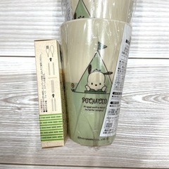 【新品・未使用】POCHACOタンブラー& バンブーファイバー携帯カトラリーセットの画像
