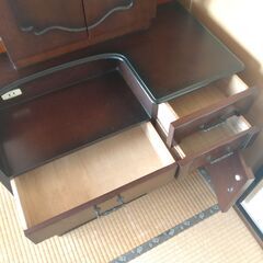 7月末受付終了/鏡台/三面鏡ドレッサー/昭和レトロ/和モダン/中古/29072024の画像