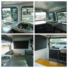 キッチンカー　移動販売車　総額60万円　22年スバル・サンバー オートマ、フル装備　カーナビ　車検2年、諸費用0円　クレープ・カフェ開業の画像