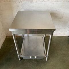 ステンレス作業台 引出し付 棚 調理台 厨房 業務用 W600×D600×H800mm