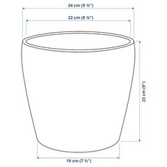 【新品】IKEA 鉢カバー PERSILLADE 19cmの画像
