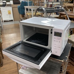 S128 ⭐ Haier フラット電子レンジ（ヘルツフリー 18L）19年製 JM-FH18G ⭐ 動作確認済 ⭐ クリーニング済の画像