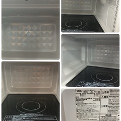 S128 ⭐ Haier フラット電子レンジ（ヘルツフリー 18L）19年製 JM-FH18G ⭐ 動作確認済 ⭐ クリーニング済の画像