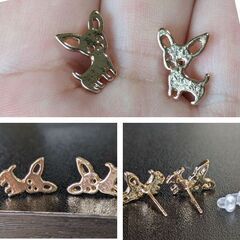 チワワのピアス2個セット（新品）の画像