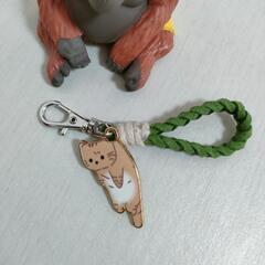 【購入者決定】☆再販☆None スエード チャーム( つまみ猫)の画像