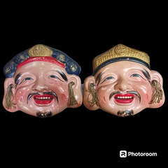 (中古)大黒様 恵比寿様 の 壁掛け面